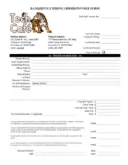 Banquet Catering Invoice Template