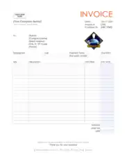 Catering Excel Invoice Template
