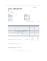 Catering Food Invoice Template