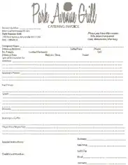 Catering Invoice Copy in PDF Template