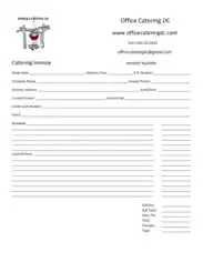 Office Catering Invoice Template