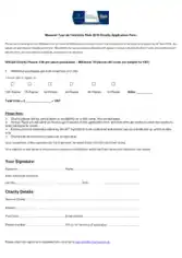 Charity Application Invoice Form Template