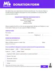 Donation Invoice Form Template