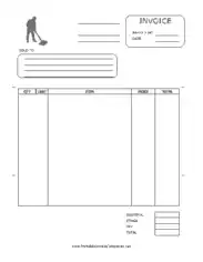 Free Cleaning Service Invoice Template