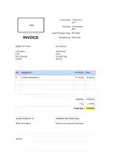 Commercial Invoice Doc Template