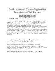 Free Download PDF Books, Professional Consulting Invoice Template