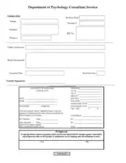 Psychology Consulting Invoice Template