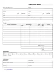 Work Contract Invoice Format Template