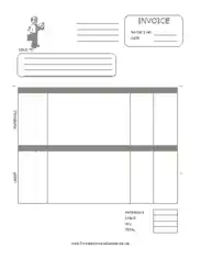 Contractor Invoice PDF Template