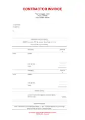 Free Download PDF Books, Free Printable Contractor Invoice Template