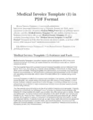 Free Download PDF Books, Print Medical Invoice Template