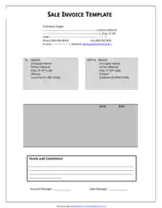 Professional Sales Invoice Template