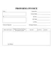Excel Proforma Invoices Template