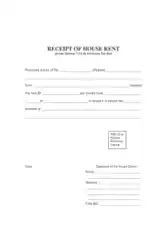 Free Download PDF Books, House Rent Receipt Template
