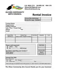 Sample Rental Invoice Template
