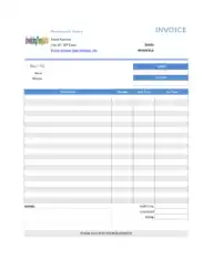 Free Download PDF Books, Restaurant Invoice With No Tax Template