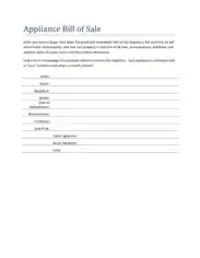 Free Download PDF Books, Appliances Sales Bill Invoice Template