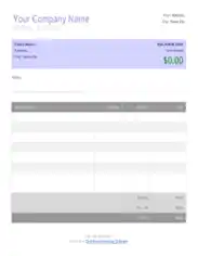 Editable Retail Invoice Template