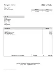 Free Download PDF Books, Invoice Excel Template