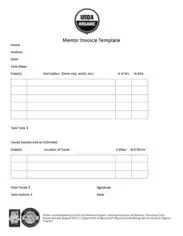 Mentor Invoice Template
