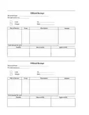 Official Receipt Invoice Template