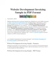 Web Page Design Invoice Template