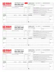 KH Courier Service Bill Sample Template