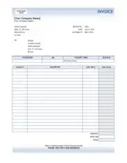 Free Download PDF Books, Service Invoice Excel Template