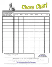 Free Download PDF Books, Blank Chore Chart Sample Template