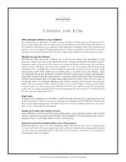 Free Download PDF Books, Chore Chart for Kids Template