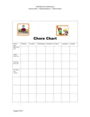 Free Sample Chore Chart Template