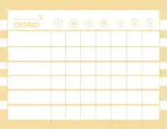 Sample Chore Chart Free Template