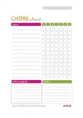 Free Download PDF Books, Weekly Chore Chart Free Template