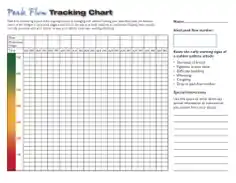 Free Download PDF Books, Peak Flow Tracking Chart Template