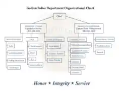 Golden Police Department Organizational Chart Template