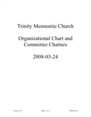 Trinity Mennonite Church Organization Chart Template