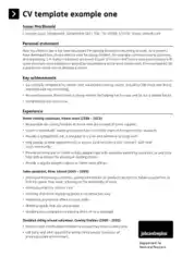 Free Download PDF Books, Blank Example CV Template