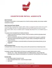 Countryside Retail Associate CV Template