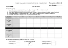 Blood Pressure Monitoring Chart Template