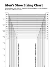 Free Download PDF Books, Men Shoe Size Chart Template