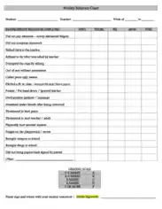 Free Download PDF Books, Weekly Behavior Chart Template