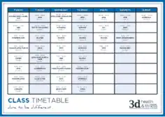 Free Download PDF Books, Class Time Table Chart Template