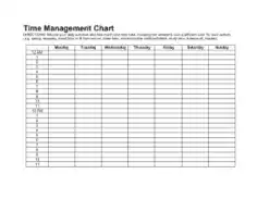Daily Time Management Chart Template