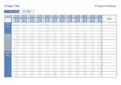 Free Download PDF Books, Project Time Schedule Chart Template
