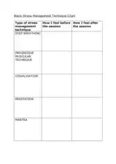 Stress Management Chart Example Template