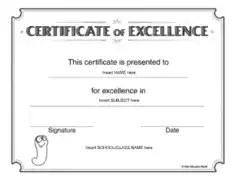 Free Download PDF Books, Certification of Excellence Presentation Template
