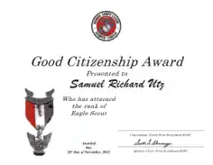 Good Citizenship Award Certificate Template
