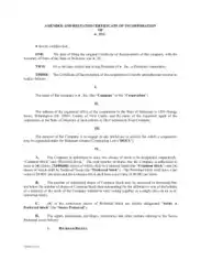 Company Incorporation Certificate Format Template