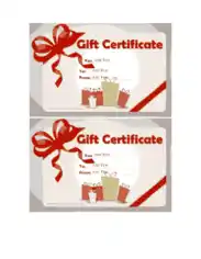 Free Printable Gift Card Sample Template