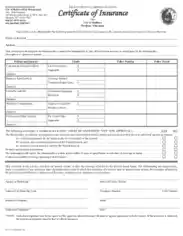 Downloadable Certificate of Insurance Template